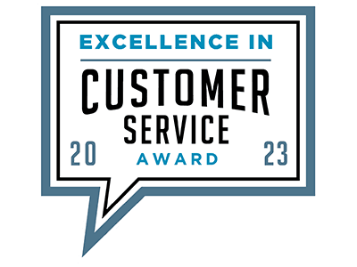 2023 Excellence in Customer Service Award Logo