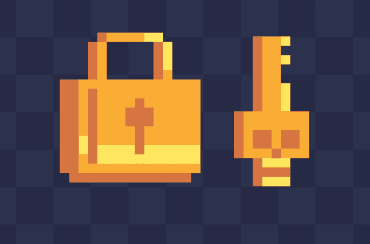 Illustration of a lock and key