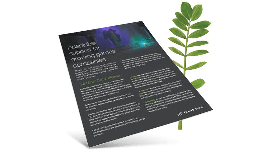 TI resource brochure adaptable-support-for-growing-games-companies